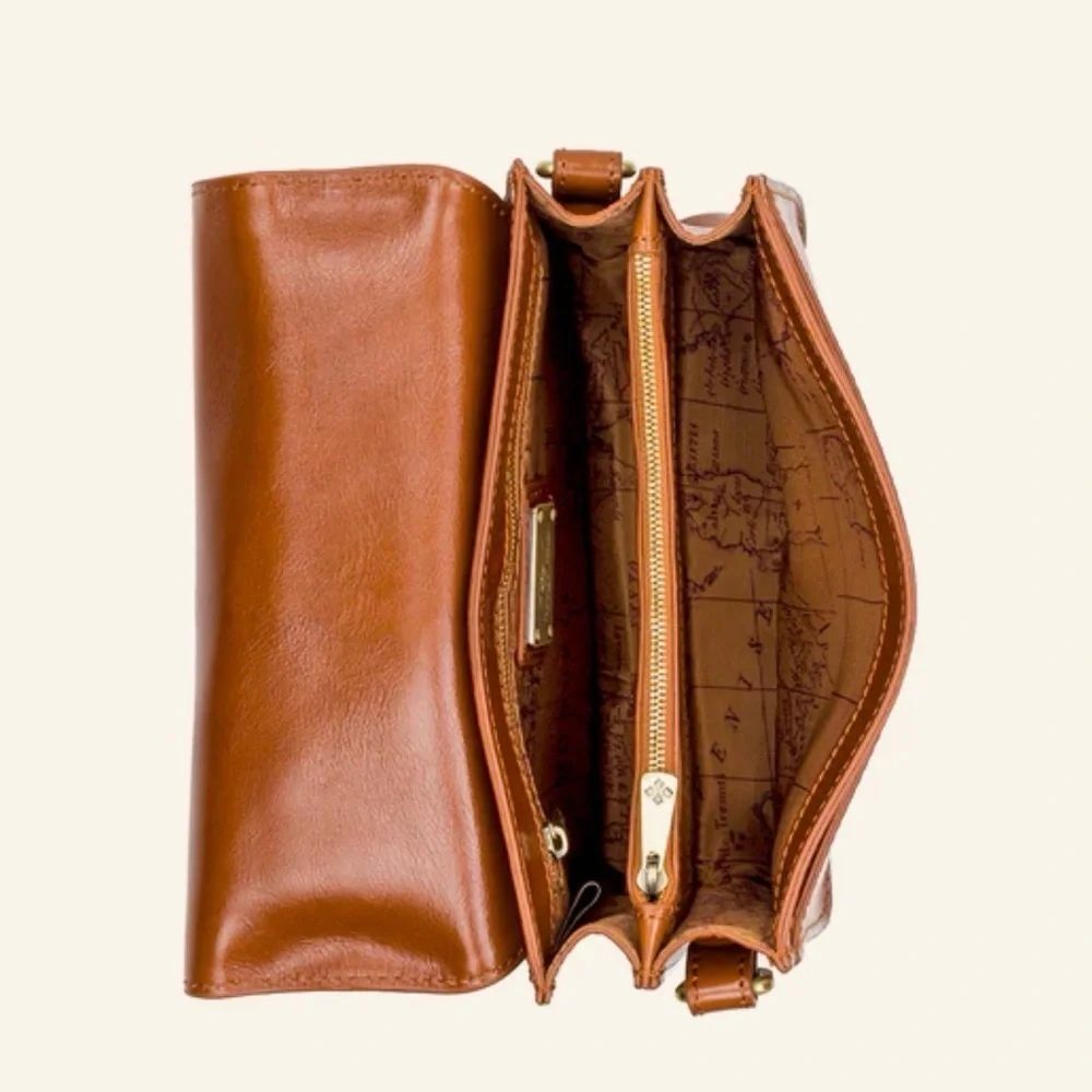 NWT Patricia Nash Discovery Collection: Atessa Postcard Leather Crossbody